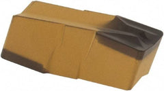 Iscar - 500060GIF E Grade IC8250, 5mm Cutting Width Carbide Grooving Insert - 3mm Max Depth of Cut, Neutral, 0.6mm Corner Radius, TiCN/Al2O3/TiN Finish - Apex Tool & Supply