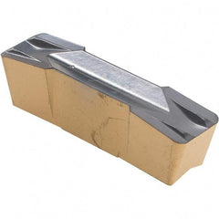 Iscar - 800120GIF E Grade IC830, 8mm Cutting Width Carbide Grooving Insert - 4.8mm Max Depth of Cut, Neutral, 1.2mm Corner Radius, TiAlN Finish - Apex Tool & Supply