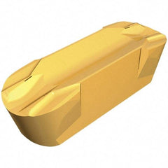Iscar - 1000E500GIF E Grade IC8250, 10mm Cutting Width Carbide Grooving Insert - 5mm Max Depth of Cut, Neutral, 5mm Corner Radius, TiCN/Al2O3/TiN Finish - Apex Tool & Supply