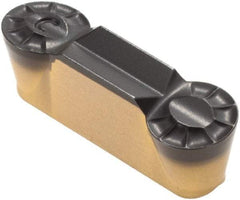 Iscar - 6030GRIP Y Grade IC8250, 6mm Cutting Width Carbide Grooving Insert - 3mm Max Depth of Cut, Neutral, 3mm Corner Radius, TiCN/Al2O3/TiN Finish - Apex Tool & Supply