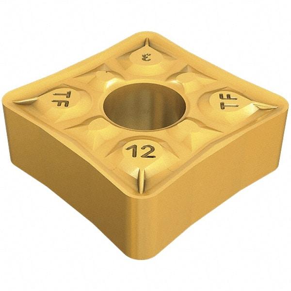 Iscar - QNMG332 TF Grade IC907 Carbide Turning Insert - TiAlN Finish, 80° Square, 3/8" Inscr Circle, 3/16" Thick, 1/32" Corner Radius - Apex Tool & Supply