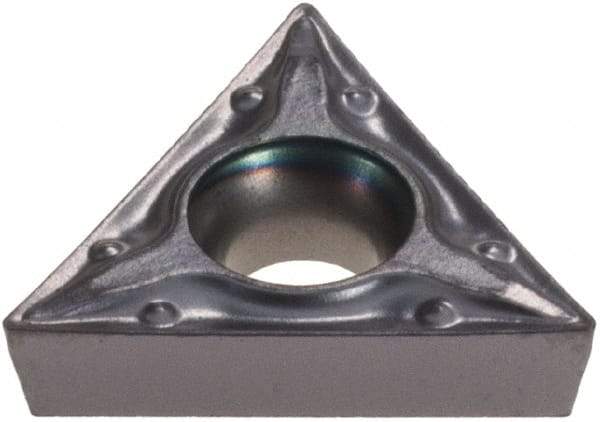 Iscar - TCMT2-0 PF Grade IC907 Carbide Turning Insert - TiAlN Finish, 60° Triangle, 1/4" Inscr Circle, 3/32" Thick, 0.008" Corner Radius - Apex Tool & Supply