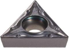 Iscar - TCMT2-0 PF Grade IC907 Carbide Turning Insert - TiAlN Finish, 60° Triangle, 1/4" Inscr Circle, 3/32" Thick, 0.008" Corner Radius - Apex Tool & Supply
