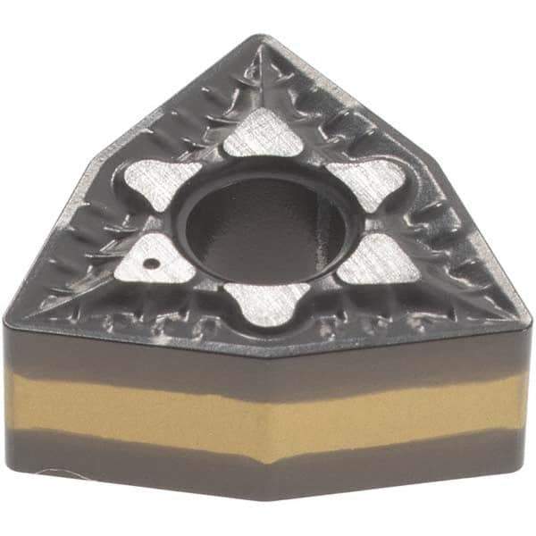 Iscar - WNMG331 GN Grade IC8250 Carbide Turning Insert - TiCN/Al2O3/TiN Finish, 80° Trigon, 3/8" Inscr Circle, 3/16" Thick, 1/64" Corner Radius - Apex Tool & Supply