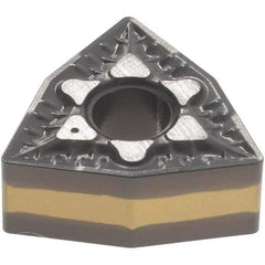 Iscar - WNMG331 GN Grade IC8250 Carbide Turning Insert - TiCN/Al2O3/TiN Finish, 80° Trigon, 3/8" Inscr Circle, 3/16" Thick, 1/64" Corner Radius - Apex Tool & Supply