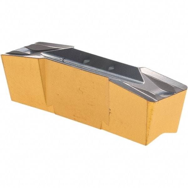 Iscar - 800080GIF E Grade IC807, 8mm Cutting Width Carbide Grooving Insert - 4.8mm Max Depth of Cut, Neutral, 0.8mm Corner Radius, TiAlN Finish - Apex Tool & Supply