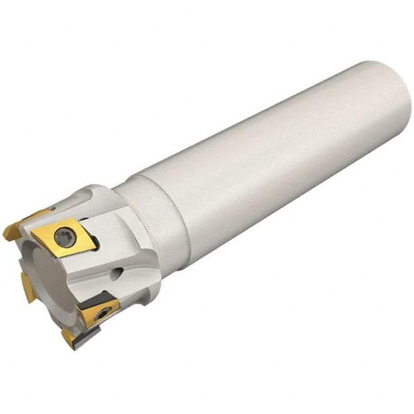 Iscar - 25mm Cut Diam, 10mm Max Depth of Cut, 25mm Shank Diam, 120mm OAL, Indexable Square Shoulder End Mill - T290 LN.T 1004 Inserts, Cylindrical Shank, 90° Lead Angle, Through Coolant, Series SumoMill - Apex Tool & Supply