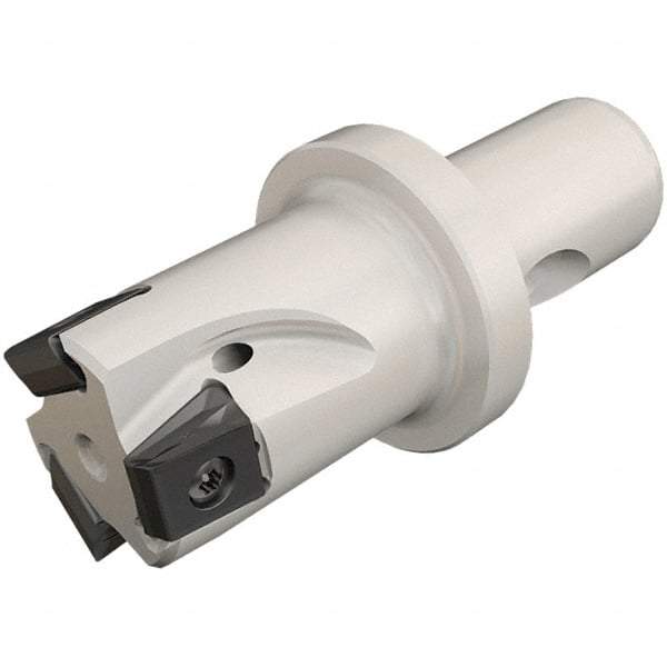 Iscar - 32mm Cut Diam, 12.5mm Max Depth of Cut, 53mm OAL, Indexable Square Shoulder Helical End Mill - T490 LN.T 13.. Inserts, CF4 Modular Connection, 90° Lead Angle, Through Coolant, Series Helitang - Apex Tool & Supply