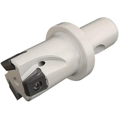 Iscar - 32mm Cut Diam, 12.5mm Max Depth of Cut, 53mm OAL, Indexable Square Shoulder Helical End Mill - T490 LN.T 13.. Inserts, CF4 Modular Connection, 90° Lead Angle, Through Coolant, Series Helitang - Apex Tool & Supply