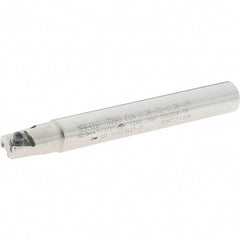 Iscar - 3/8" Cut Diam, 0.197" Max Depth of Cut, 3/8" Shank Diam, 3" OAL, Indexable Square Shoulder End Mill - T290 LN.T 0502 Inserts, Cylindrical Shank, 90° Lead Angle, Through Coolant, Series SumoMill - Apex Tool & Supply