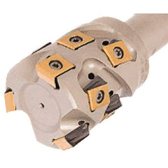 Iscar - 50mm Cut Diam, 59mm Max Depth of Cut, 73mm OAL, Indexable Square Shoulder End Mill - T490 LN.T 1306 Inserts, CF4 Modular Connection, 90° Lead Angle, Through Coolant, Series Helitang - Apex Tool & Supply