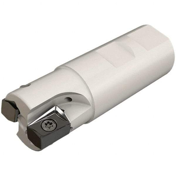 Iscar - 50mm Cut Diam, 16.3mm Max Depth of Cut, 32mm Shank Diam, 120mm OAL, Indexable Square Shoulder Helical End Mill - H490 ANKX 17.. Inserts, Cylindrical Shank, 90° Lead Angle, Through Coolant, Series Helido - Apex Tool & Supply