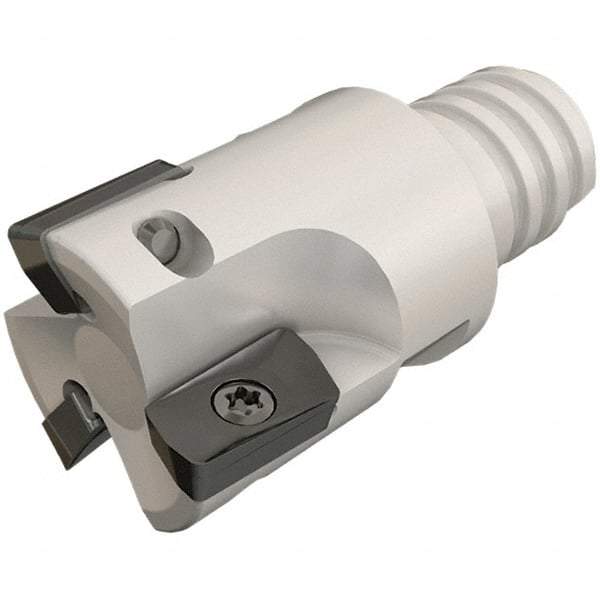 Iscar - 3/4" Cut Diam, 0.303" Max Depth of Cut, 0.85" OAL, Indexable Square Shoulder End Mill - HP ANKT 0702.. Inserts, T12 Modular Connection, 90° Lead Angle, Series Heliplus, Multimaster - Apex Tool & Supply