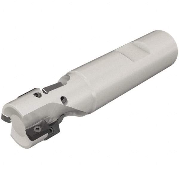 Iscar - 1-1/4" Cut Diam, 1.4" Max Depth of Cut, 1-1/4" Shank Diam, 4.3" OAL, Indexable Square Shoulder End Mill - HP ANK-07.. Inserts, Weldon Shank, 90° Lead Angle, Series Heliplus - Apex Tool & Supply