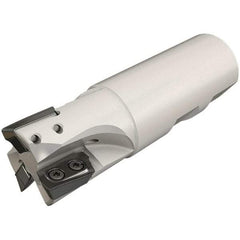 Iscar - 32mm Cut Diam, 18mm Max Depth of Cut, 32mm Shank Diam, 105mm OAL, Indexable Square Shoulder End Mill - HP AD.. 1906.. Inserts, Weldon Shank, 90° Lead Angle, Through Coolant, Series Heliplus - Apex Tool & Supply