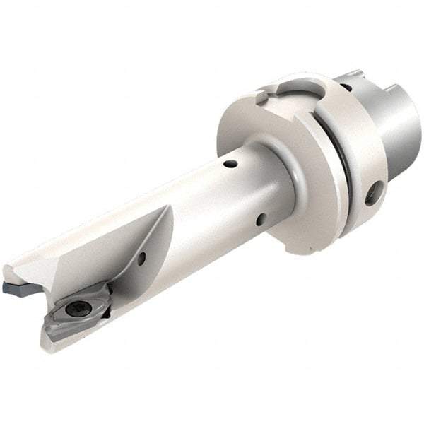 Iscar - 32mm Cut Diam, 15.8mm Max Depth of Cut, Indexable Square Shoulder End Mill - HM90 APCR 1605.. Inserts, HSK63A Taper Shank, 90° Lead Angle, Through Coolant, Series Helialu - Apex Tool & Supply