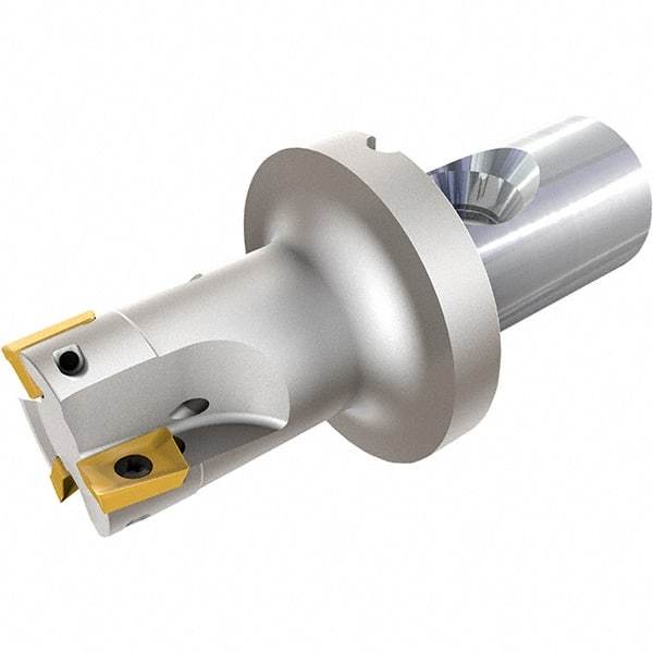 Iscar - 1" Cut Diam, 0.56" Max Depth of Cut, 1.89" OAL, Indexable Square Shoulder End Mill - HM90 ADKT 1505.. Inserts, CF4 Modular Connection, 90° Lead Angle, Through Coolant, Series ClickFit, Heli2000 - Apex Tool & Supply