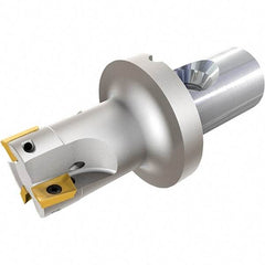 Iscar - 1" Cut Diam, 0.56" Max Depth of Cut, 1.89" OAL, Indexable Square Shoulder End Mill - HM90 ADKT 1505.. Inserts, CF4 Modular Connection, 90° Lead Angle, Through Coolant, Series ClickFit, Heli2000 - Apex Tool & Supply