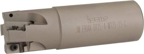 Iscar - 1-1/4" Cut Diam, 1/2" Max Depth of Cut, 1-1/4" Shank Diam, 4" OAL, Indexable Square Shoulder End Mill - 3M AXKT 1304.../2006... Inserts, Weldon Shank, 90° Lead Angle, Through Coolant, Series Mill2000 - Apex Tool & Supply