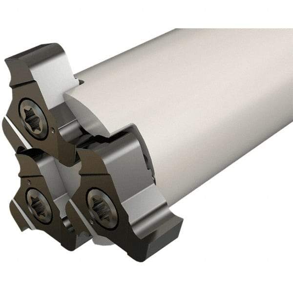 Iscar - Shank Connection, 32.2mm Cutter Diam, 3 Tooth Indexable Slotting Cutter - 0.984" Shank Diam, TRIB Toolholder, TRI Insert, Right Hand Cutting Direction - Apex Tool & Supply