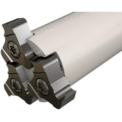 Iscar - Shank Connection, 32.2mm Cutter Diam, 3 Tooth Indexable Slotting Cutter - 0.984" Shank Diam, TRIB Toolholder, TRI Insert, Right Hand Cutting Direction - Apex Tool & Supply