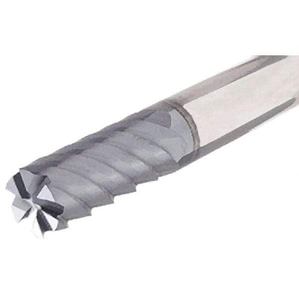 Iscar - 12mm, 25mm LOC, 12mm Shank Diam, 83mm OAL, 6 Flute, Solid Carbide Square End Mill - Single End, TiAlN Finish, Spiral Flute, 50° Helix, Right Hand Cut, Right Hand Flute - Apex Tool & Supply
