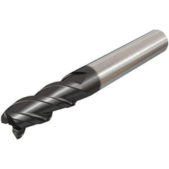 Iscar - 14mm, 25mm LOC, 14mm Shank Diam, 83mm OAL, 3 Flute, Solid Carbide Square End Mill - Single End, TiAlN Finish, Spiral Flute, 45° Helix, Right Hand Cut, Right Hand Flute - Apex Tool & Supply