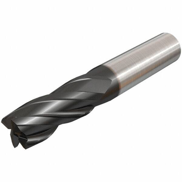 Iscar - 16mm, 32mm LOC, 16mm Shank Diam, 92mm OAL, 4 Flute, Solid Carbide Square End Mill - Single End, Uncoated, Spiral Flute, 30° Helix, Right Hand Cut, Right Hand Flute - Apex Tool & Supply