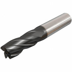 Iscar - 16mm, 32mm LOC, 16mm Shank Diam, 92mm OAL, 4 Flute, Solid Carbide Square End Mill - Single End, Uncoated, Spiral Flute, 30° Helix, Right Hand Cut, Right Hand Flute - Apex Tool & Supply