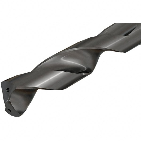 Iscar - 0.609" Spiral Flute Solid Carbide Screw Machine Drill Bit - Apex Tool & Supply
