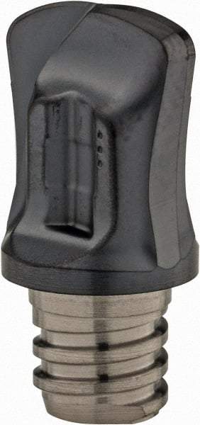 Iscar - MM FF Grade IC908 Carbide End Milling Tip Insert - TiAlN Finish, 2 Flutes, 3/8" Cutting Diam, 3/8" Depth of Cut, 0.49" Extension, 0.08" Cnr Rad - Apex Tool & Supply
