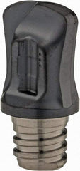 Iscar - MM FF Grade IC908 Carbide End Milling Tip Insert - TiAlN Finish, 2 Flutes, 3/8" Cutting Diam, 3/8" Depth of Cut, 0.49" Extension, 0.08" Cnr Rad - Apex Tool & Supply