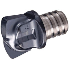 Iscar - MM FF Grade IC908 Carbide End Milling Tip Insert - TiAlN Finish, 2 Flutes, 3/4" Cutting Diam, 0.056" Depth of Cut, 0.685" Extension, 0.079" Cnr Rad - Apex Tool & Supply