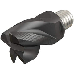Iscar - MM EFS-CF Grade IC908 Carbide End Milling Tip Insert - TiAlN Finish, 4 Flutes, 25mm Cutting Diam, 22mm Depth of Cut, 37mm Extension, 38° Helix - Apex Tool & Supply