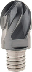 Iscar - MM EB Grade IC908 Carbide Ball Nose Milling Tip Insert - TiAlN Finish, 4 Flutes, 1" Cutting Diam, 0.86" Depth of Cut, 1.45" Extension, 1/2" Cnr Rad, 30° Helix - Apex Tool & Supply