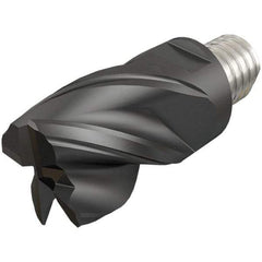 Iscar - MM EC-CF Grade IC908 Carbide End Milling Tip Insert - TiAlN Finish, 4 Flutes, 20mm Cutting Diam, 15mm Depth of Cut, 25.5mm Extension, 38° Helix - Apex Tool & Supply