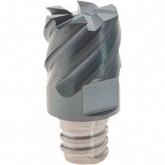 Iscar - MM EC-D Grade IC903 Carbide End Milling Tip Insert - TiAlN Finish, 6 Flutes, 10mm Cutting Diam, 7mm Depth of Cut, 13mm Extension, 50° Helix - Apex Tool & Supply