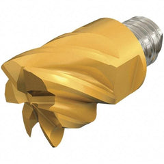 Iscar - MM EC Grade IC908 Carbide End Milling Tip Insert - TiAlN Finish, 6 Flutes, 12mm Cutting Diam, 9mm Depth of Cut, 16.5mm Extension, 0.039" Cnr Rad, 45° Helix - Apex Tool & Supply