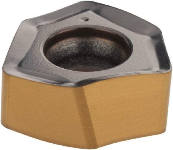 Iscar - H600 WXCU080612 HP Grade IC380 Carbide Milling Insert - TiCN/TiN Finish, 0.2677" Thick, 0.521" Inscribed Circle, 1.2mm Corner Radius - Apex Tool & Supply