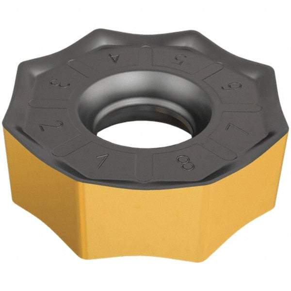 Iscar - ONMU100816 RM Grade IC5400 Carbide Milling Insert - TiCN/Al2O3/TiN Finish, 0.366" Thick, 1.0354" Inscribed Circle, 1.6mm Corner Radius - Apex Tool & Supply