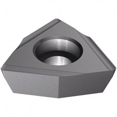 Iscar - WPEX060400 Grade IC908 Carbide Turning Insert - TiAlN Finish, 80° Trigon, 3/8" Inscr Circle, 4mm Thick, 0" Corner Radius - Apex Tool & Supply