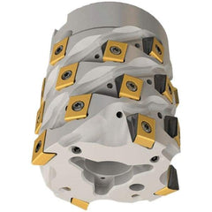 Iscar - 8 Inserts, 50mm Cut Diam, 27mm Arbor Diam, 47mm Max Depth of Cut, Indexable Square-Shoulder Face Mill - 0/90° Lead Angle, 66.5mm High, T490 LN.. 1306 Insert Compatibility, Through Coolant, Series Helitang - Apex Tool & Supply