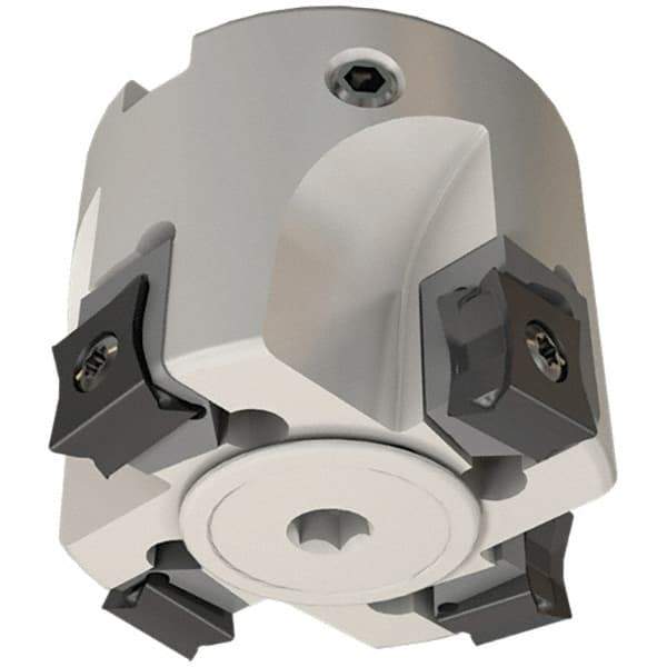 Iscar - 12 Inserts, 125mm Cut Diam, 40mm Arbor Diam, 5mm Max Depth of Cut, Indexable Square-Shoulder Face Mill - 0/90° Lead Angle, 63mm High, LN.. 11.. Insert Compatibility, Through Coolant, Series Heli2000 - Apex Tool & Supply