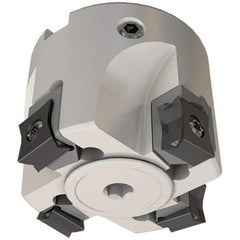 Iscar - 8 Inserts, 125mm Cut Diam, 40mm Arbor Diam, 5mm Max Depth of Cut, Indexable Square-Shoulder Face Mill - 0/90° Lead Angle, 63mm High, LN.. 11.. Insert Compatibility, Through Coolant, Series Heli2000 - Apex Tool & Supply