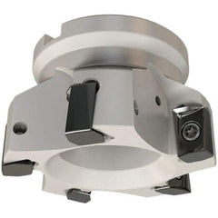 Iscar - 12 Inserts, 250mm Cut Diam, 60mm Arbor Diam, 16.3mm Max Depth of Cut, Indexable Square-Shoulder Face Mill - 0/90° Lead Angle, 63mm High, H490 AN.X 17 Insert Compatibility, Series Helido - Apex Tool & Supply
