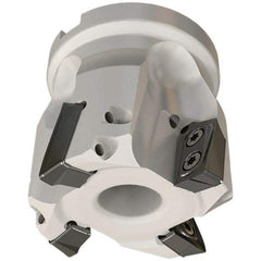 Iscar - 4 Inserts, 2" Cut Diam, 0.709" Arbor Diam, 0.709" Max Depth of Cut, Indexable Square-Shoulder Face Mill - 0/90° Lead Angle, 2" High, HP AD.. 1906 Insert Compatibility, Series Heliplus - Apex Tool & Supply