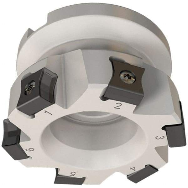 Iscar - 4 Inserts, 40mm Cut Diam, 16mm Arbor Diam, 10mm Max Depth of Cut, Indexable Square-Shoulder Face Mill - 0/90° Lead Angle, 40mm High, LN.. 11.. Insert Compatibility, Series AluTang - Apex Tool & Supply