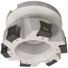Iscar - 4 Inserts, 40mm Cut Diam, 16mm Arbor Diam, 10mm Max Depth of Cut, Indexable Square-Shoulder Face Mill - 0/90° Lead Angle, 40mm High, LN.. 11.. Insert Compatibility, Series AluTang - Apex Tool & Supply