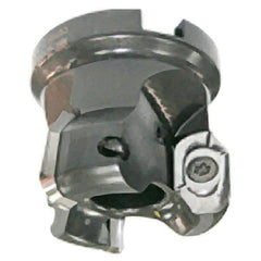 Iscar - 3 Inserts, 50mm Cut Diam, 22mm Arbor Diam, 15.5mm Max Depth of Cut, Indexable Square-Shoulder Face Mill - 0/90° Lead Angle, 45mm High, HM90 APCR 1605 Insert Compatibility, Through Coolant, Series Helialu - Apex Tool & Supply