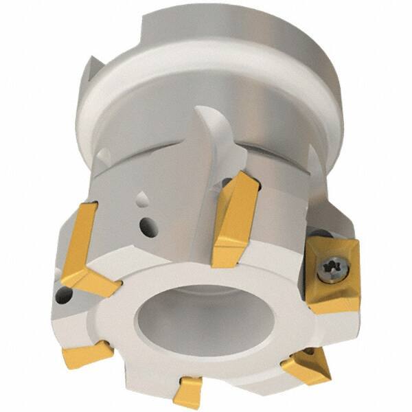 Iscar - 3 Inserts, 32mm Cut Diam, 16mm Arbor Diam, 10mm Max Depth of Cut, Indexable Square-Shoulder Face Mill - 0/90° Lead Angle, 35mm High, AP.. 1003 Insert Compatibility, Series Heli2000 - Apex Tool & Supply